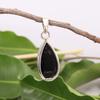 Black Onyx Pendant-925 Sterling Silver Necklace-Handcrafted Silver Gift Pendant