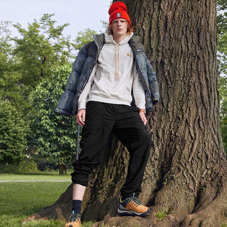 Timberland Outdoor Casual Wide-Leg Drawstring Sports Pants Men pants Black A22G1-001
