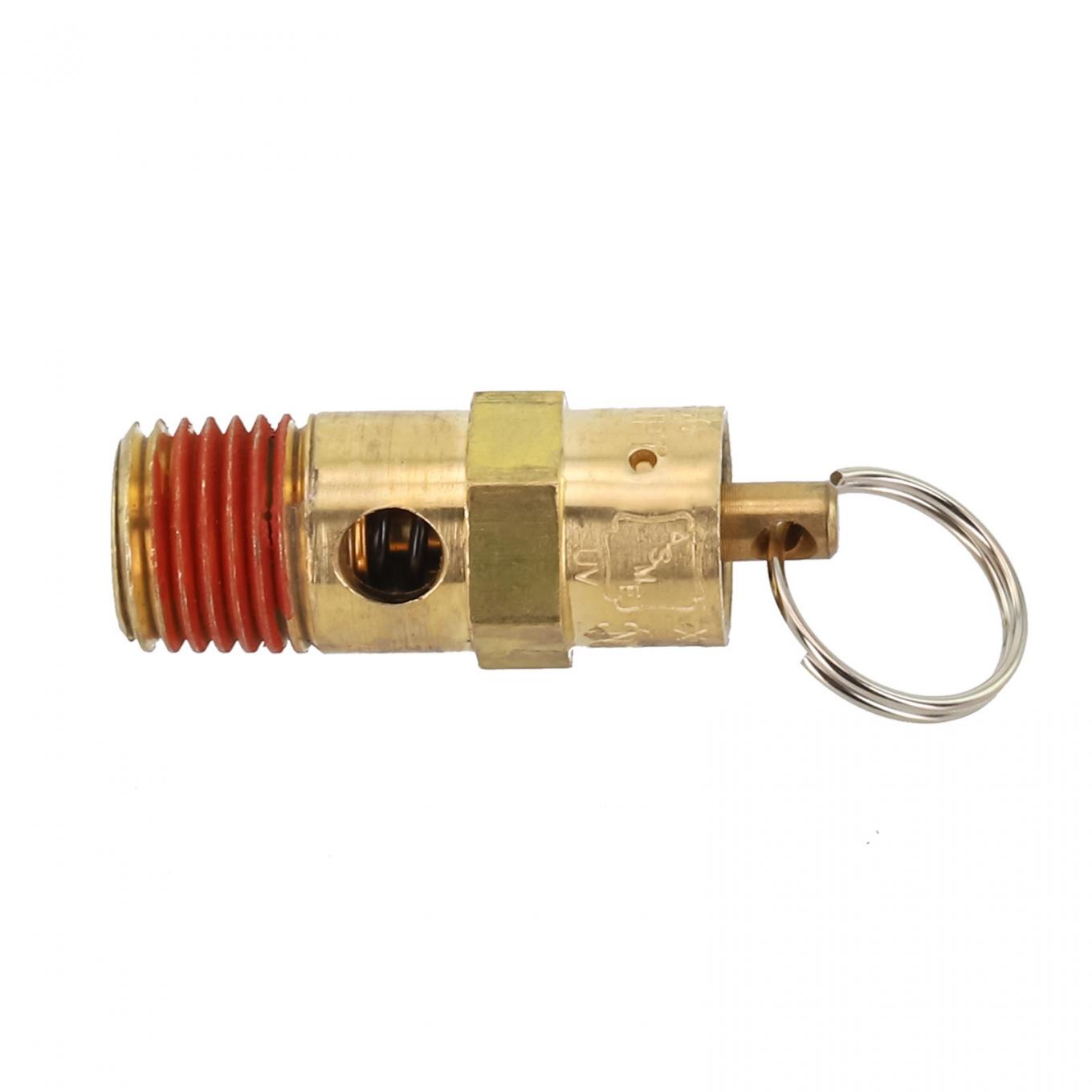 KIMISS Schrader Valve, 2 Stks 1/8 NPT MPT Messing Luchtcompressor Tank Vulklep Ontlastklep