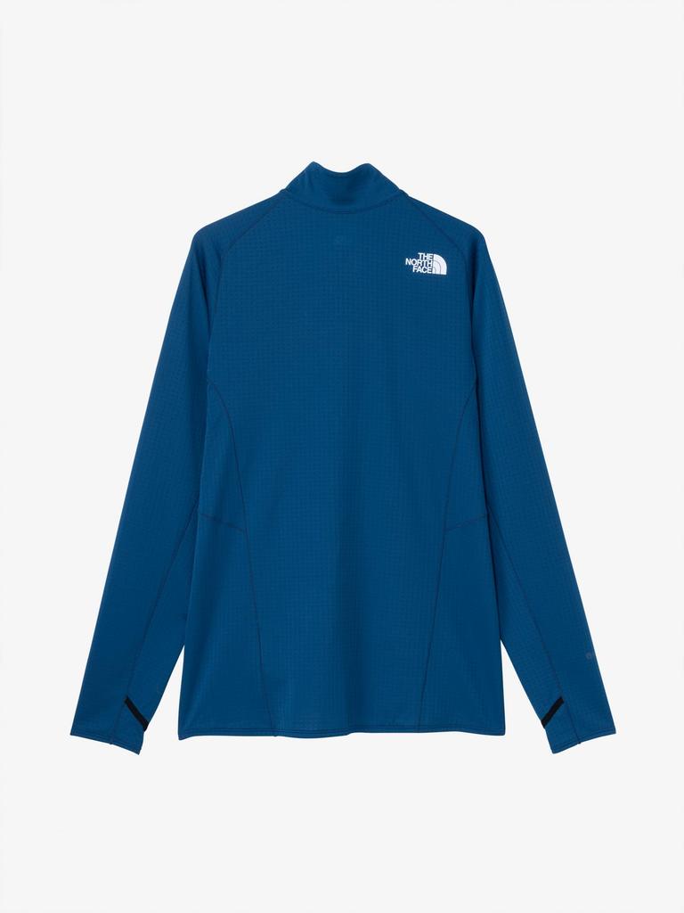 The North Face Expedition Dry Dot Zip High Long Sleeve Mountain Size L T-Shirt, Unisex, Blue,