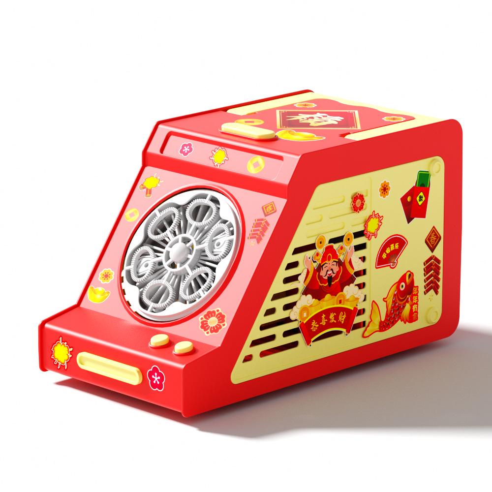 Luminous Fireworks Bubble Machine - Chinese New Year & Wedding Toy with Sound Effects