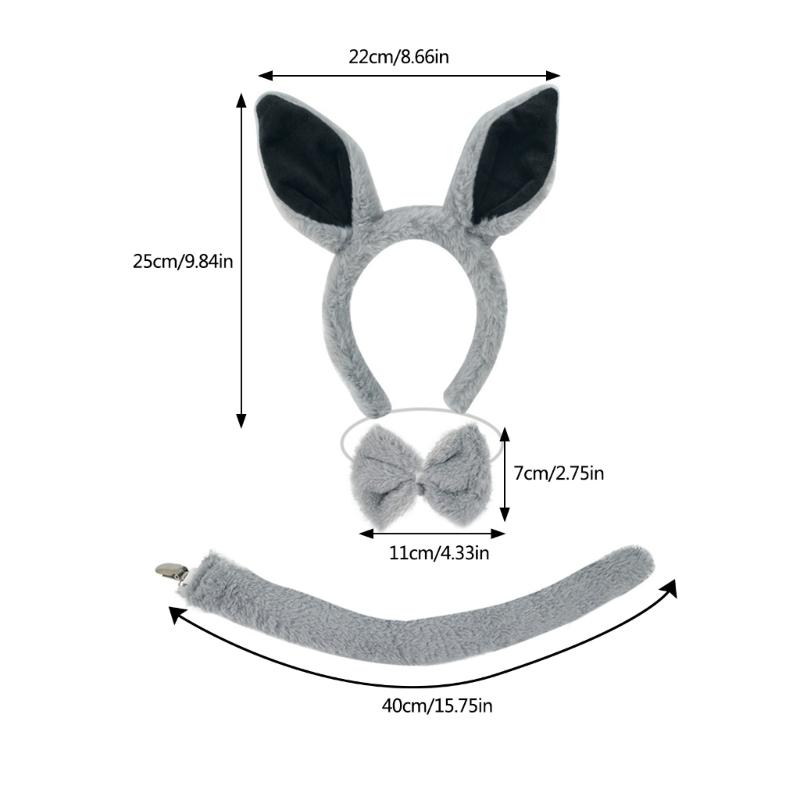 Fashion Animal Ear Headbands Plush Cosplay Accessories Cartoon Headpieces For Kids And Adults Birthday Theme Party