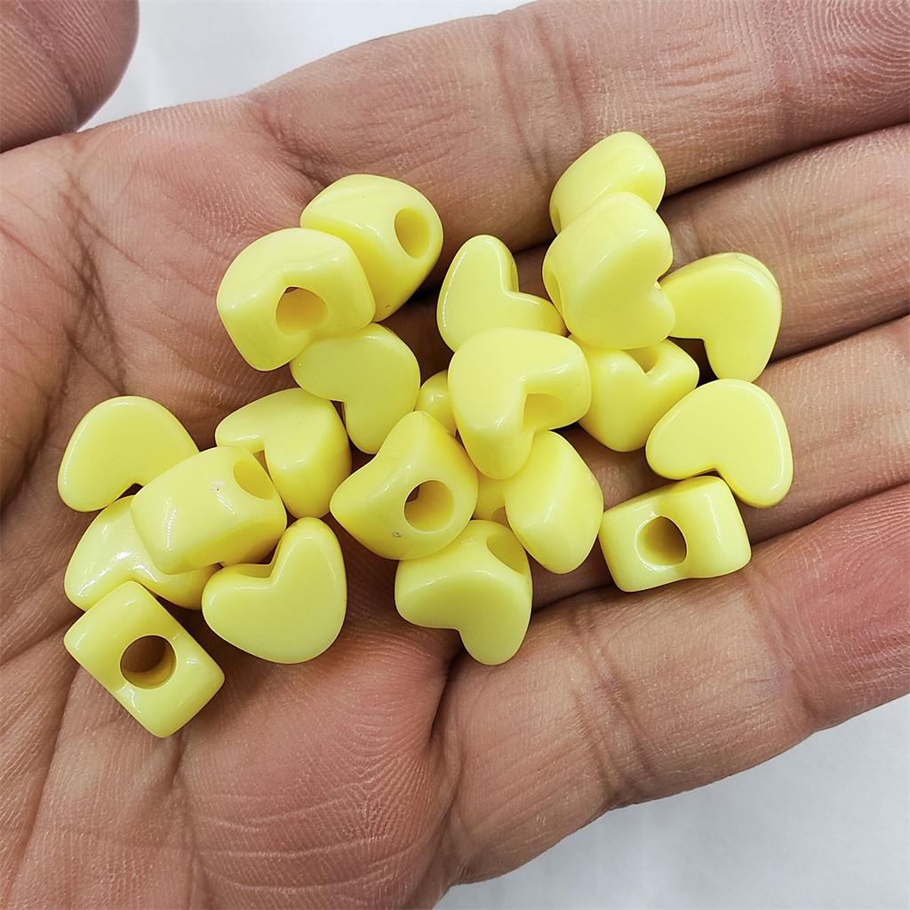 100ks 9*11mm Stereoskopický náramek srdce Náhrdelník Přívěsek Výroba šperků DIY pro volné korálky Candy Color