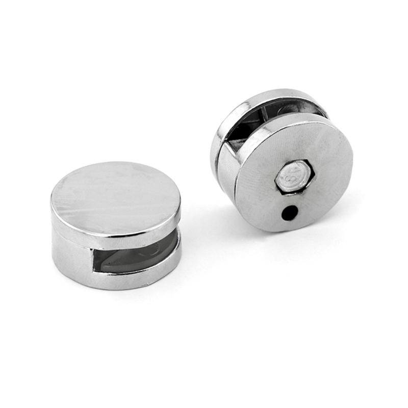 Placa de Publicidade Liga de Zinco Grampo de Vidro Clipe Fixo Banheiro Espelho Vidro Fixação Fixa Prateleira de Vidro Decorativa Fixadores