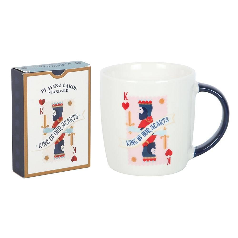 Something Different King Of Our Hearts Playing Card Mug Set