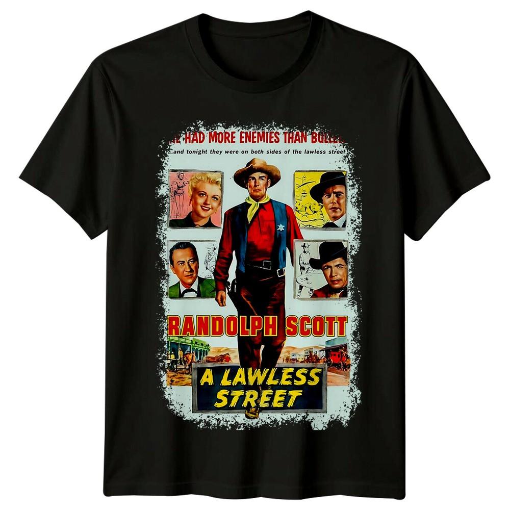 A Lawless Street (1955) Movie Poster Inspired T-Shirt Retro 80s Tee