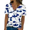 Fashion Floral 3D Printed T-shirt Women T-shirt V-neck Women T-shirt Tops Summer Streetwear Harajuku Y2k Clothing