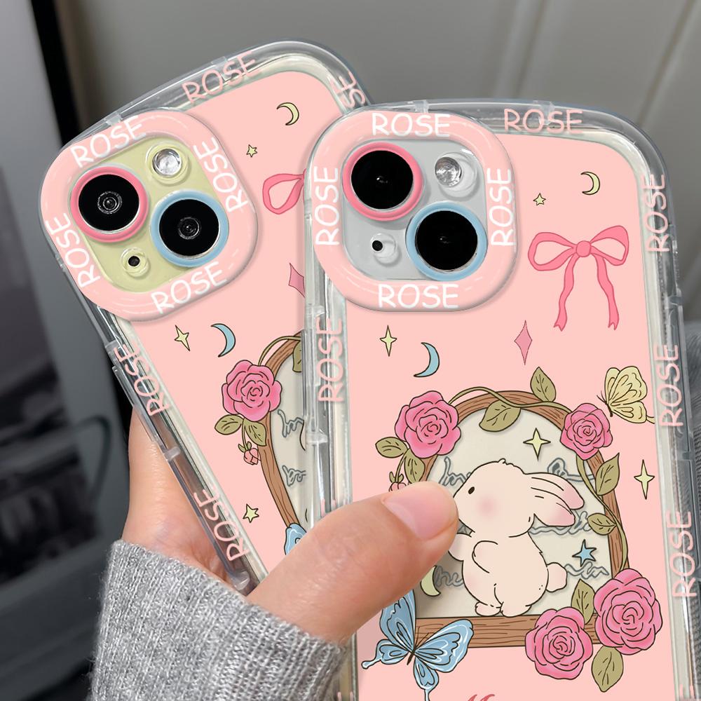 Mobile Phone Cases for iPhone 11 13 XR 15 Pro Max 12 14 Pro Max Case iPhone 16 7 Plus 8 Plus XS Max Cartoon Pattern Anti-drop Protection Shockproof