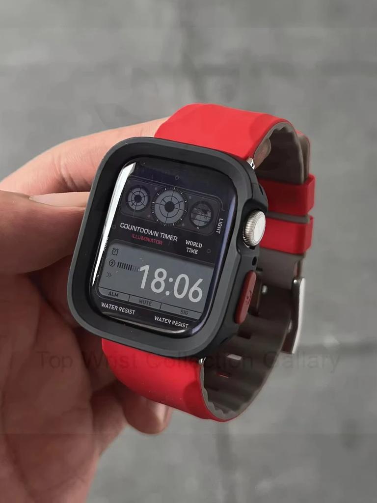Silicone Strap+TPU Case For iWatch Ultra2 Apple Watch 10/9/8/1/2/3/4/5/6/7 46mm 49mm45mm Protector Cover Bracelet IWatch 41 44mm