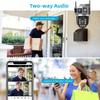 4G SIM Card 6K12MP 10x Zoom HD Surveillance Triple Screen Camera Smart Security Protection PTZ IP Motion Detection CCTV