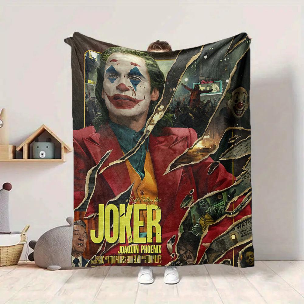 1pc Joker Flannel Throw Blanket Lightweight Soft Warm All Season Blanket for Sofa, Bed, Travel,L1028036