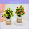 Artificial Hibiscus Mutabilis Flower Pot With Silk Fabric For Home Terrace Decor