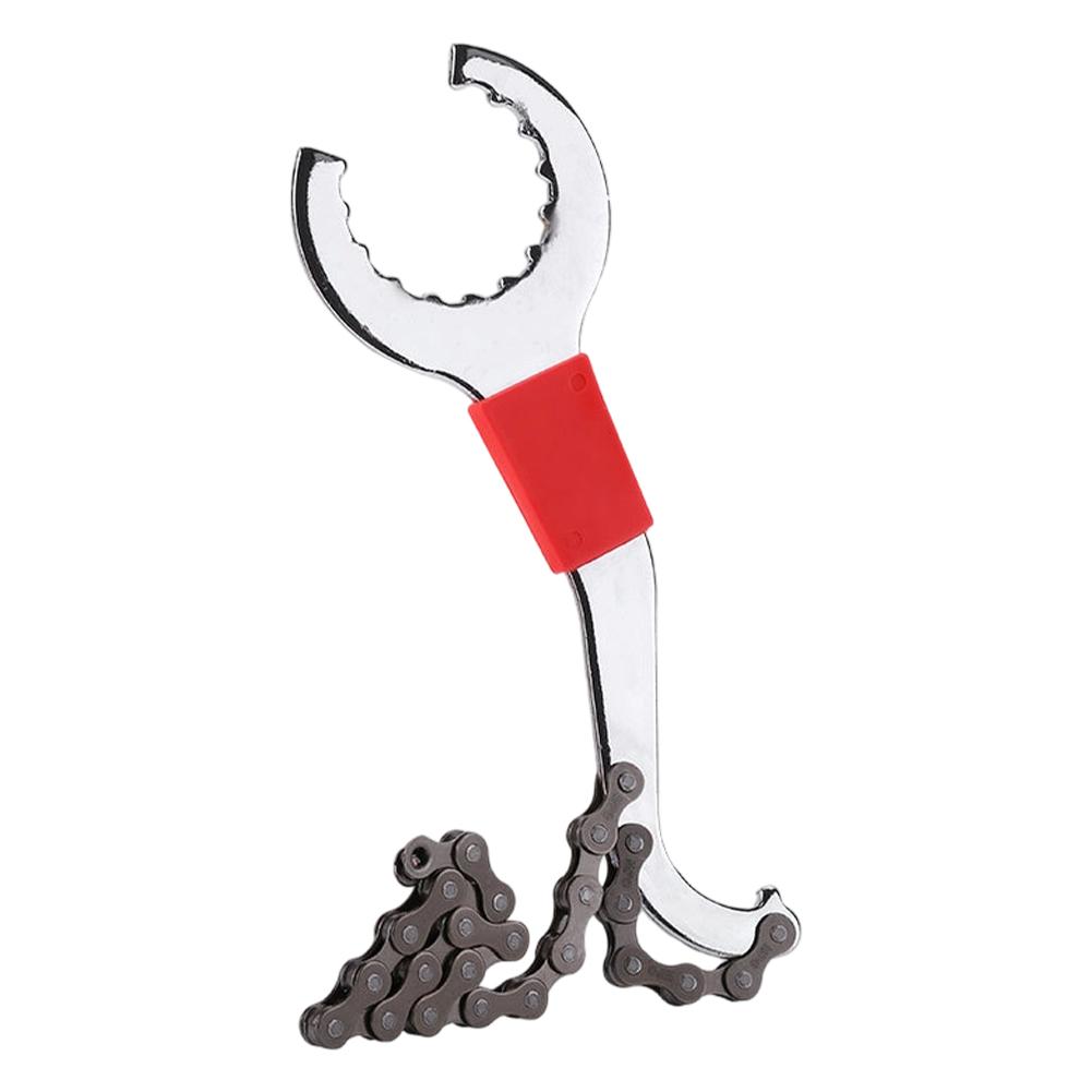 3-in-1 Bicycle Bottom Bracket Wrench Cassette Lockring Wrench Derailleur Hanger Alignment Bicycle Repair Tools