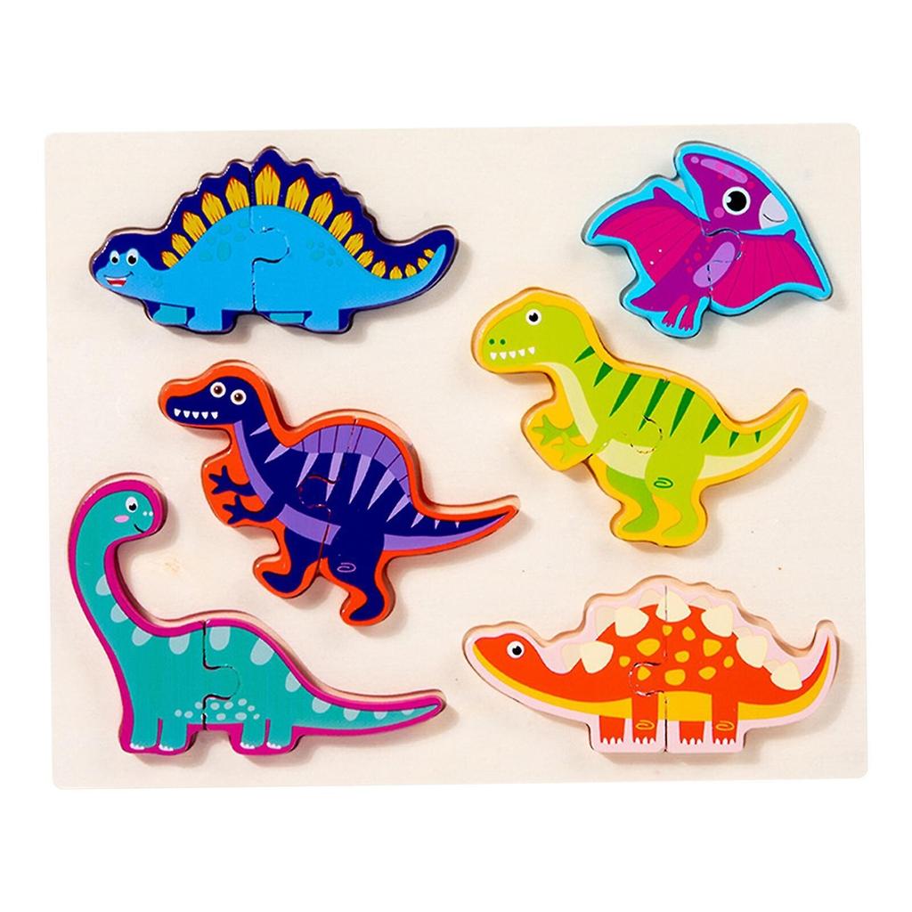 (Dinosaur, 22.5cmx18cmx1.1cm) Wooden Jigsaw Puzzle Games for Toddlers Age 4+, Developmental Educational Toys for Family Fun