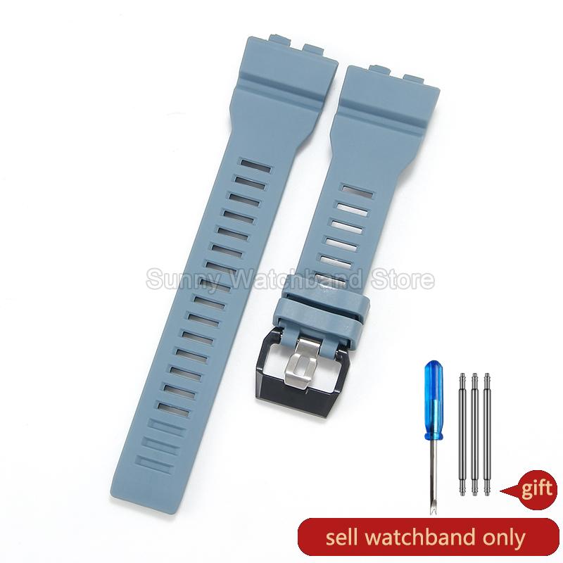 

Для часов серий Casio GBA-800 GBD-800 GMA-B800 Модный мягкий удобный специальный силиконовый ремешок для часов оригинального стиля Special Size серый