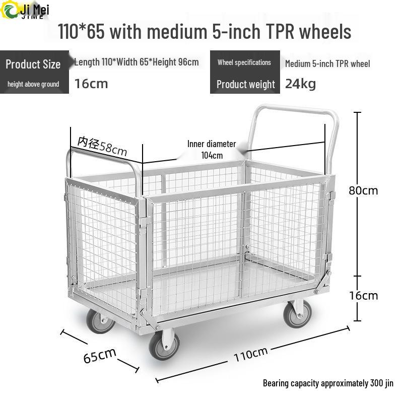 Jimei Foldable Warehouse Mesh Hand Truck