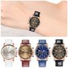 Women Leather Classic Quartz Watch Fashionable Wristwatch Accessory Gifts Girls