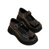 Retro Big Head and Small Leather Shoes Women's Autumn New Models with Skirts, Platform Mary Jane Single Shoes
