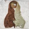 New Bamboo Gradient Modal Scarf Elegant Tie-Dye Muslim Hijab Breathable Sunscreen Headband for Women Summer Lightweight Hijab