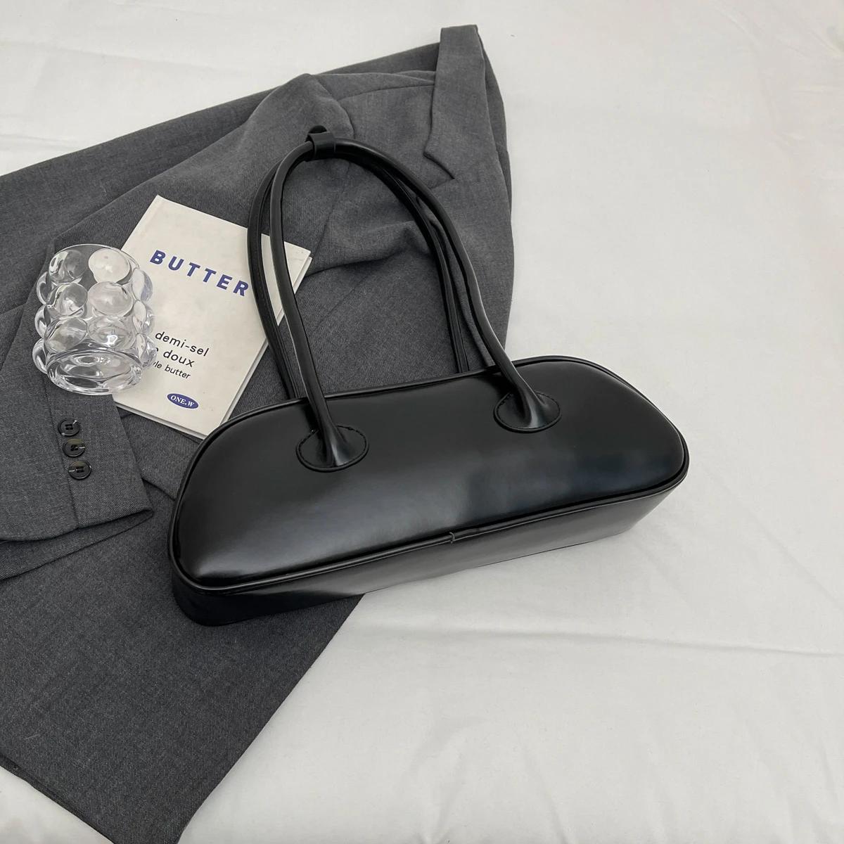 

Дизайнерские большие сумки через плечо из искусственной кожи для женщин 2024 года, новая тенденция, женская сумка через плечо, однотонные сумки и кошельки КРАСНОГО цвета чёрный