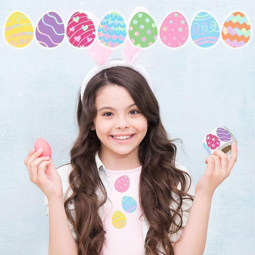 500PCS Cartoon Rabbit Easter Seal Sticker Self-adhesive Multiolor Cartoon Bunny Decals Envelope Sealing Waterproof