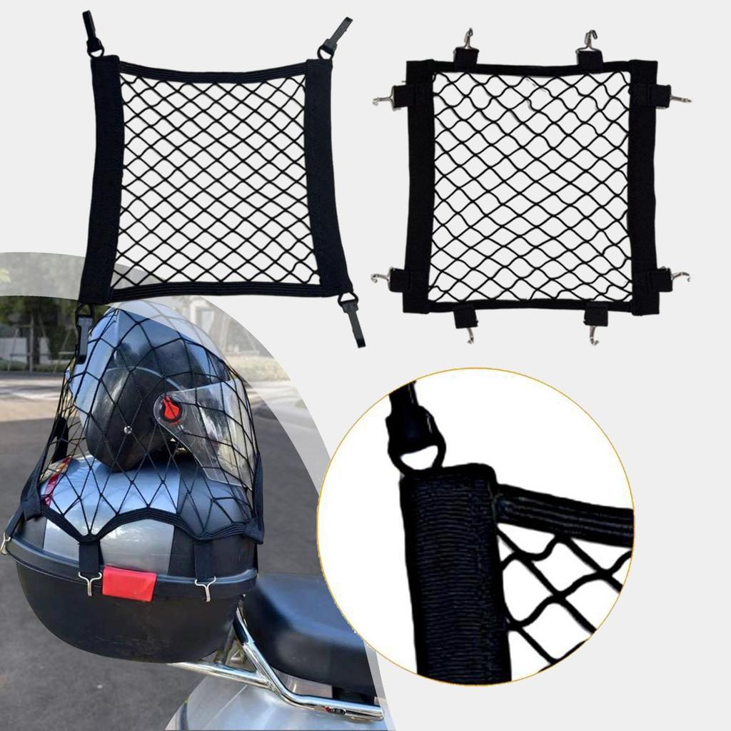 Motorcycle Cargo Net with Hooks Universal Bungee Net for Motorbike Bike