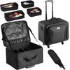 Rolling Makeup Train Case Large Storage 3 Tiers, Convenient Carry With Handle, Wheels, Strap, Professional Makeup Storage Organizer Box Make Up