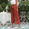 Women's Fashion Casual Solid Color Print High Waist Pants & Capris