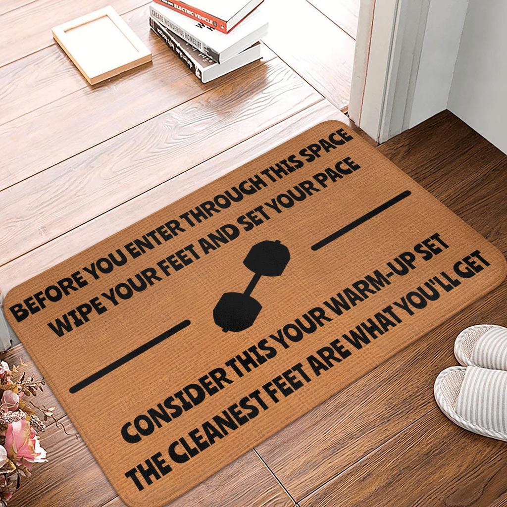 Eat Sleep Train Repeat Fitness Motivational Doormat Non-Slip Entrance Kitchen Bath Floor Door Mats Garden Carpet Rug