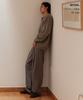 MUSINSA STANDARD [Victoria Wool] Minimal Collared Knit [Taupe]
