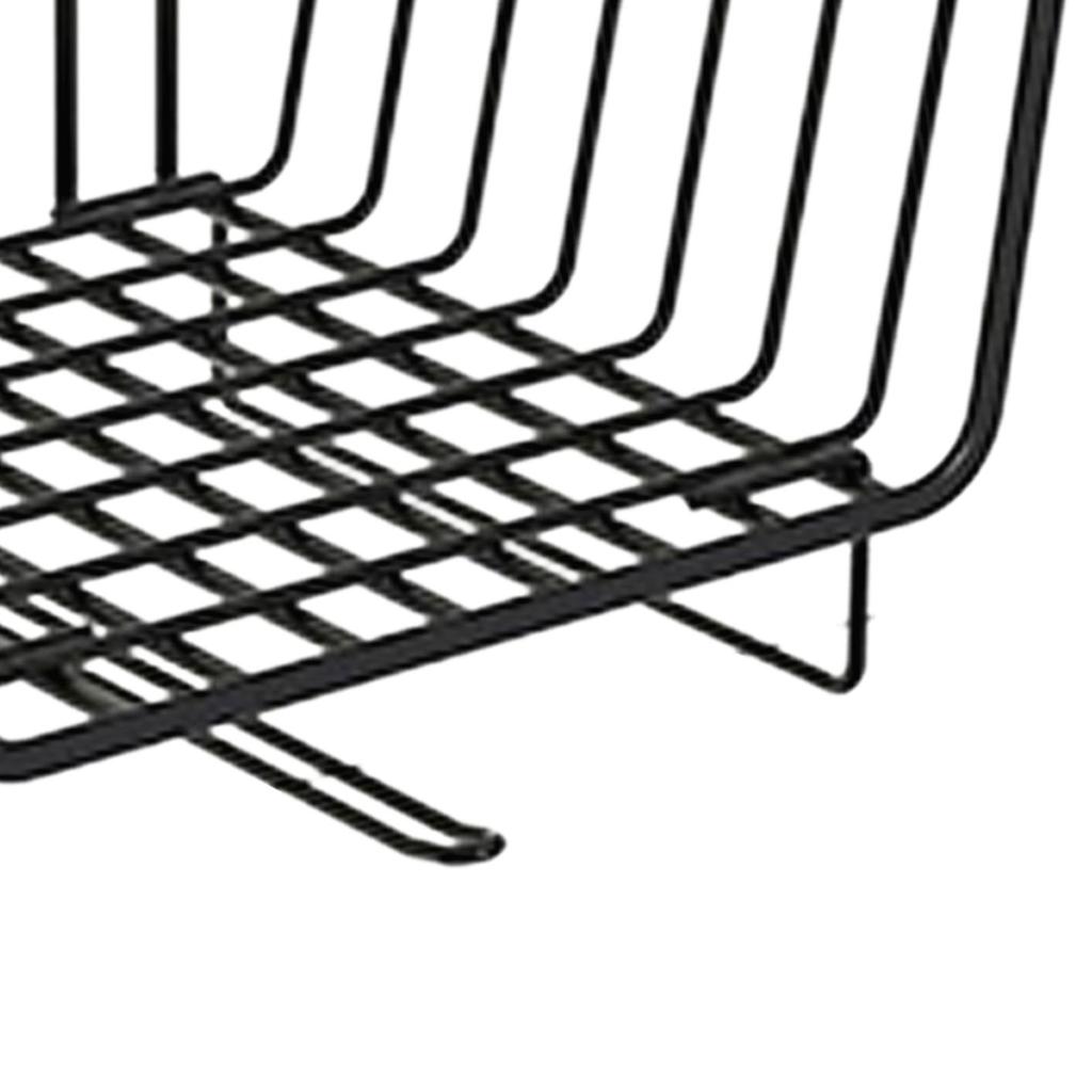 Under Shelf Wire Basket Iron Black Multifunctional Space Saving Under Cabinet Hanging Basket Organizer