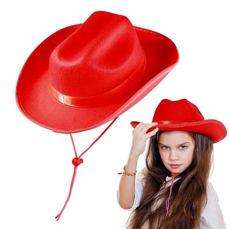 Kids Cowgirl Hat Birthday Party Cowgirl Hat Wide Brims Western Fedoras Hat