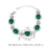 Jewelry Green Chalcedony Green Fluorescent Bracelet Round Diamond-Encrusted Jade Bracelet Female Birthday Gift