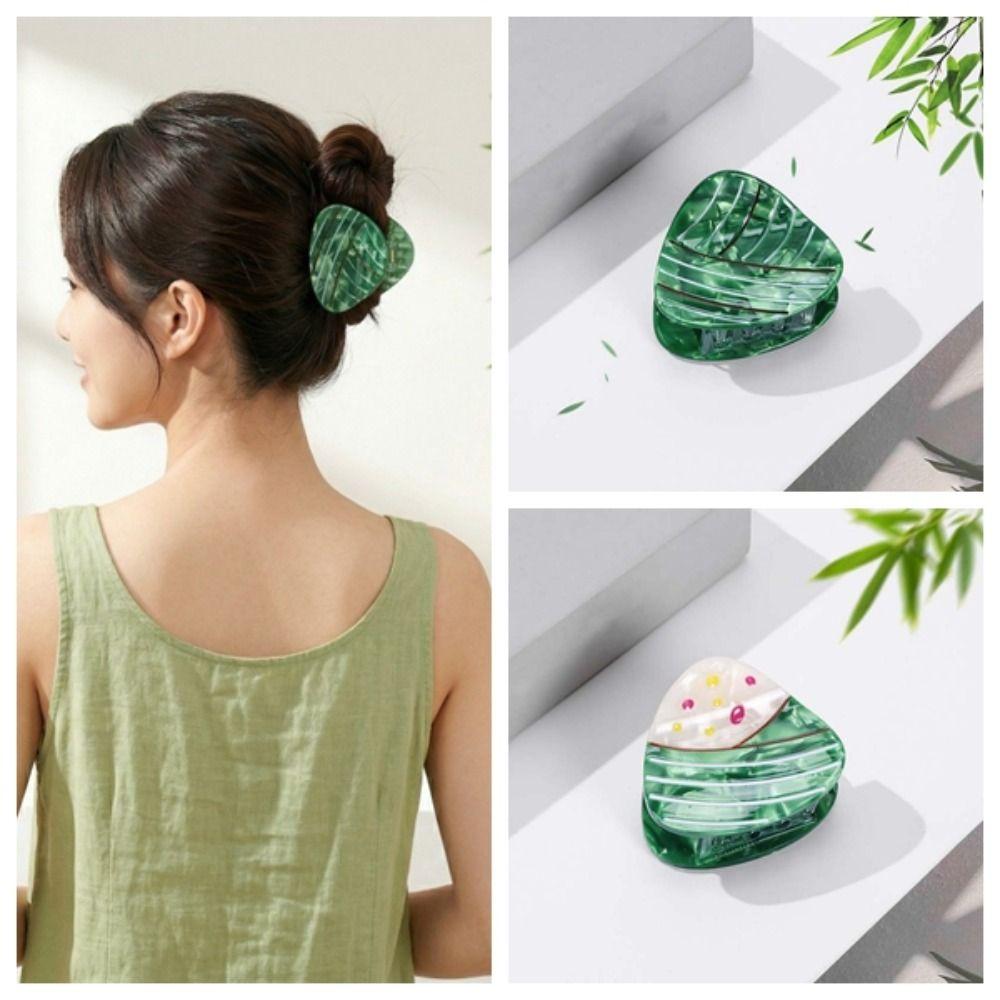 Waterproof Acetic Acid Hair Claw High-Quality Rice Dumpling Hairgrips Gift for Loong Boat Festival