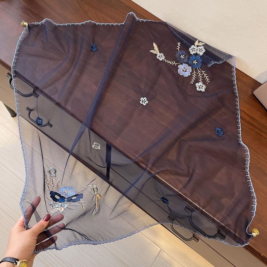 Nowy Damski Kwadratowy Szal z Koronki Wysokiej klasy Cienki Szal Szalik Magnetyczna Klamra Haftowany Szal dla Kobiet