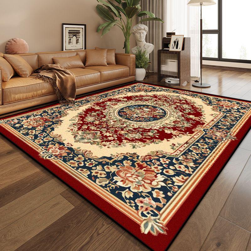 Persian Style Luxury Living Room Decoration Rug Big Size Non-slip Dining Room Carpet Easy Clean Customizable Coffee Tables Mat