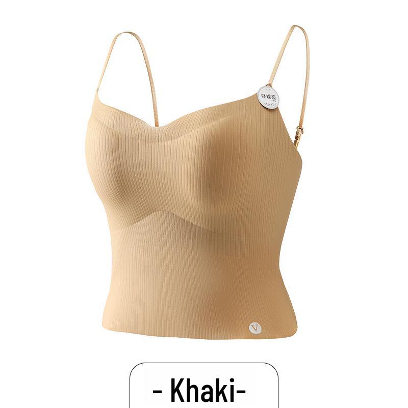 Vcteorai Spring-Summer Strappy Invisible Bra - Seamless, Adjustable One Shoulder Design for Women F