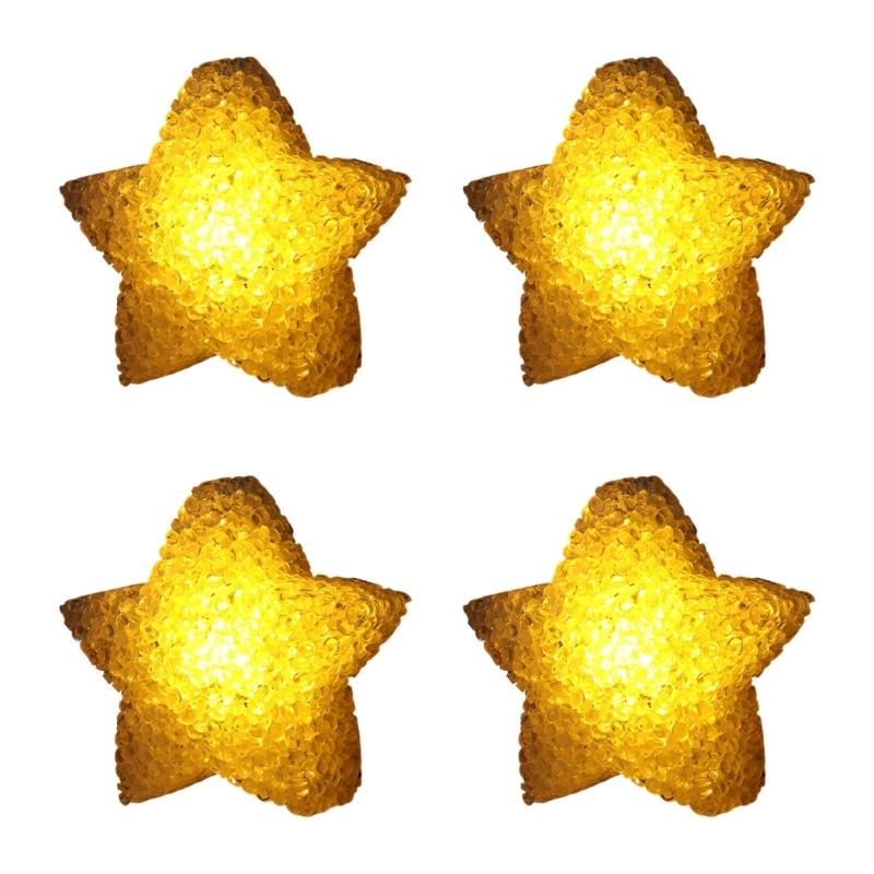 Professionelle Auftritte Sternenlichter 4er-Pack Langlebiger Kunststoff Leuchtstab Für Tanz Theater Event yellow