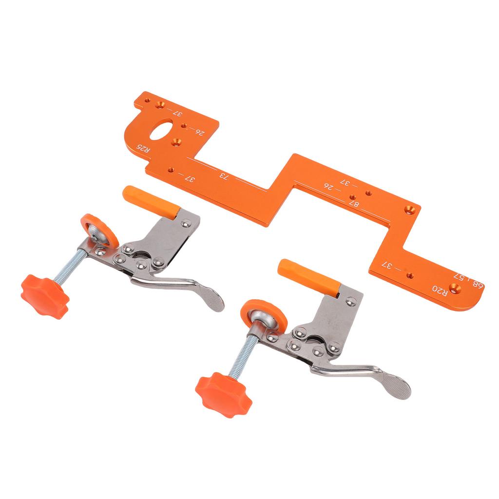 Einbaugriff-Schlitzschablone Kleiderschranktür Positionierungswerkzeug mit Edelstahl-Festklemme Kugellagerfräser