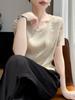 Women's Slimming Mesh Bright Silk Short Sleeve Top