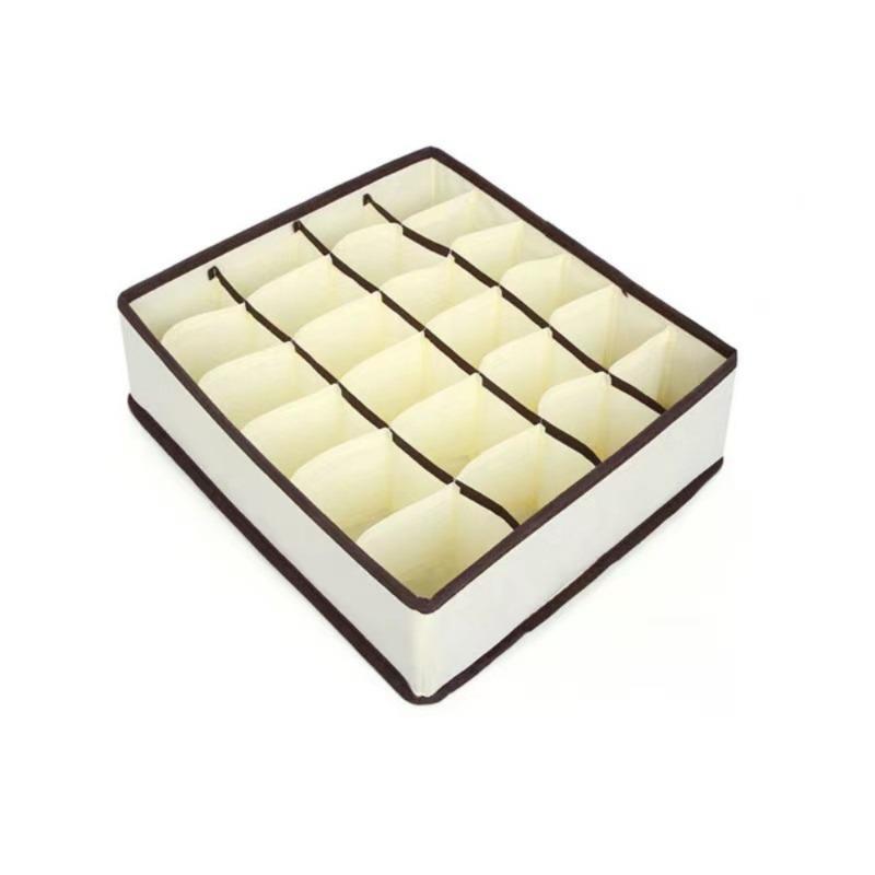 

1 шт. Органайзер для носков и нижнего белья с 24 сетками — складной органайзер из мягкой ткани позволяет максимально увеличить пространство в шкафу и ящике — для удобства организации и сортировки 1pc 24 grid style бежевый