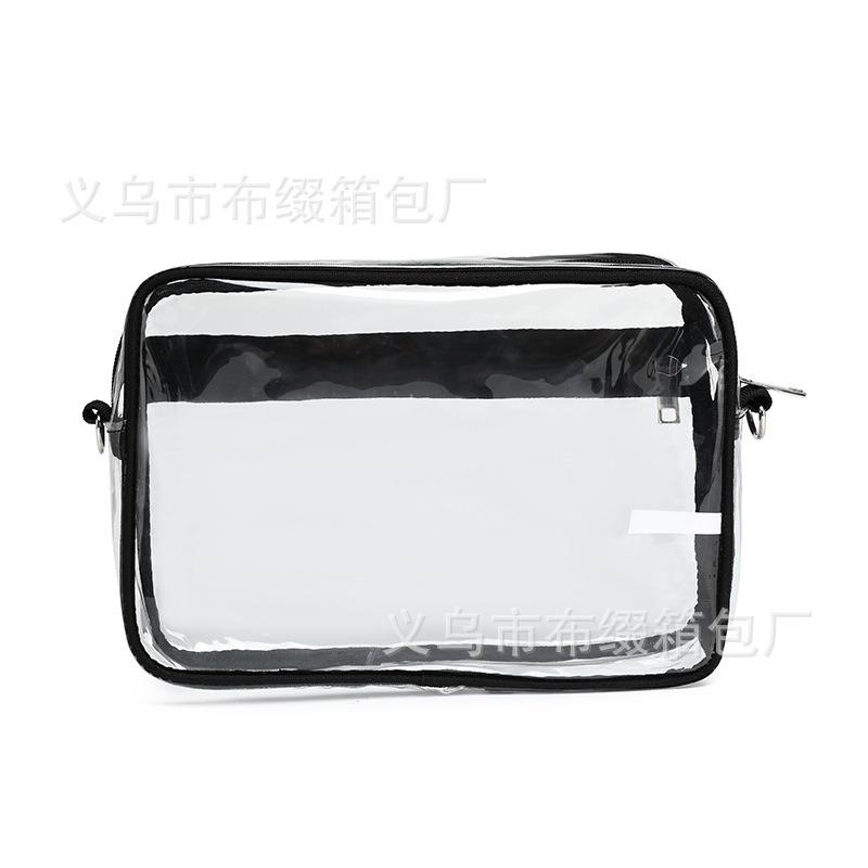 PVC sports fanny pack outdoor storage bag waterproof fitness running portable large capacity transparent package printed logo small size 12*21*5cm