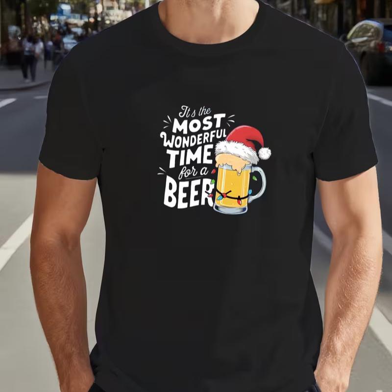 

Subtle Christmas Element Men s T-Shirt - Understated Elegance Style XXL белый