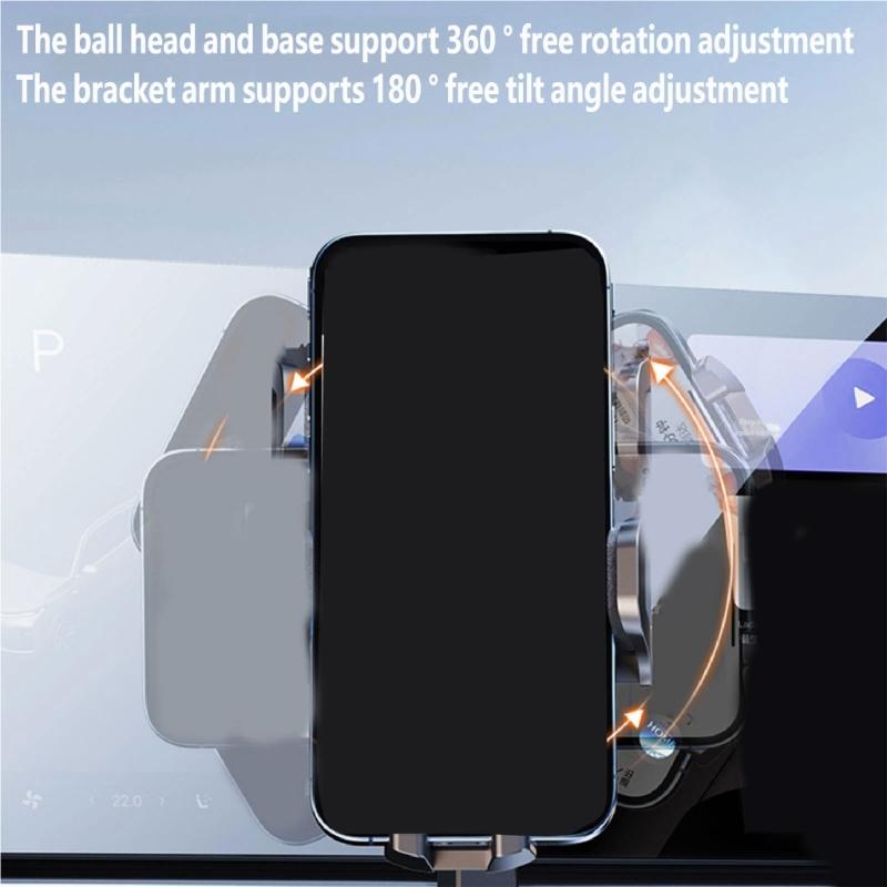 Vehicle Cup Holder Mount Phone Holder Double Adjustable Head For 4.7in to 7.2in Device Silicone Pad Smartphone Stand