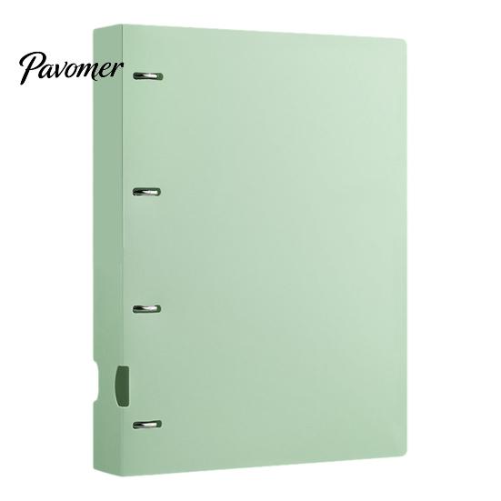 Notebook Production Folder 4-Hole Document Folder/A4 File Bag, Durable PP Portable Storage Compact Binder Folder, Macaron Colors Lightweight Organizer