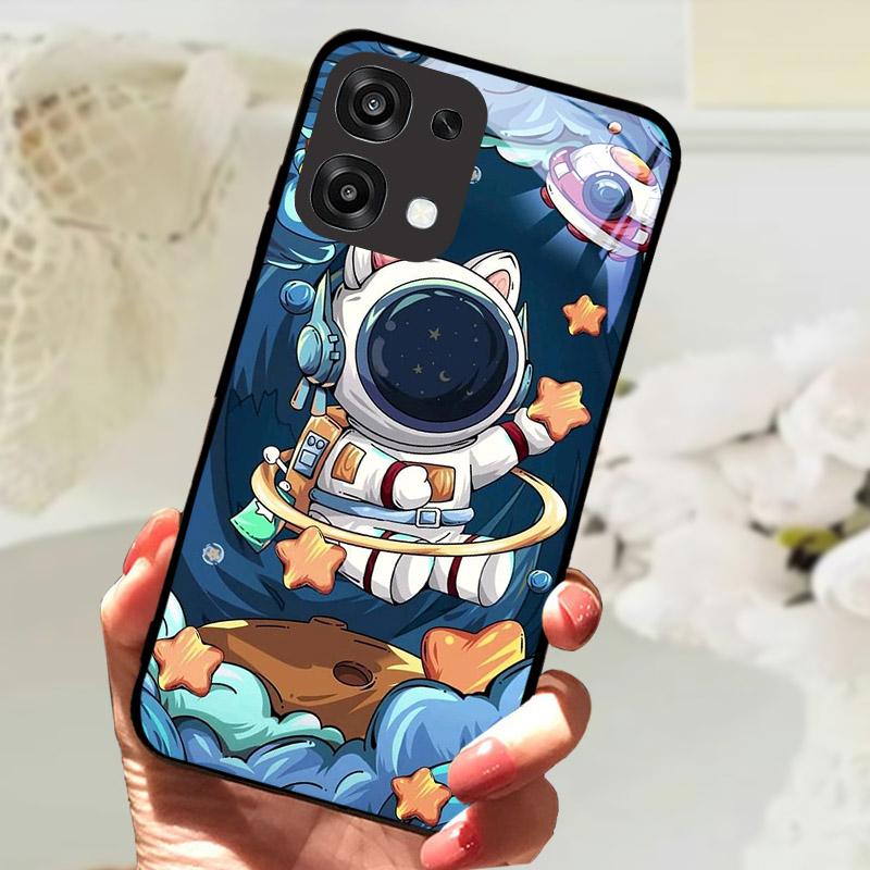 For Oppo A6 A 6 Pro F31 5G CPH2781 Case Fashion Painting Tempered Glass Cover For OPPO A6Pro Phone Fundas Protective Shell Coque