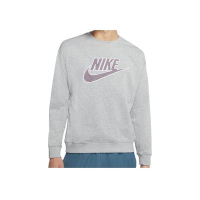 Moletom Gola Redonda French Terry Sportswear Masculino Tops Cinza Escuro CU4508-063