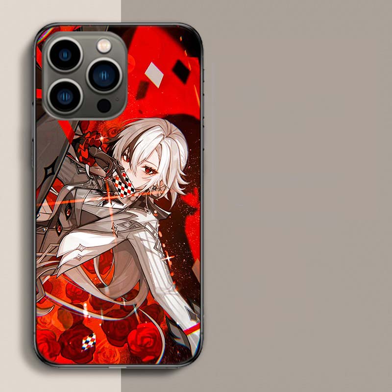 

Чехол для телефона Arlecchino Genshin Impact Для iPhone 17 Air 15 Pro 14 Plus 16 Pro Max 17E 16E 12 13 Mini 11 Чехол Милый Fundas iPhone 14 Pro