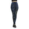 Schlanke Damen-Nahtlose Leggings aus Denim-Jeans mit Katzendruck, lässige knöchellange Bleistifthose