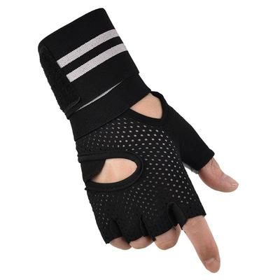 Extended Wrist Fitness Half-Finger Gloves, Anti-Slip Wear-Resistant Protective Workout Training Gloves